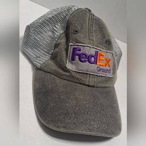Mens FEDEX Ground Gray Cap